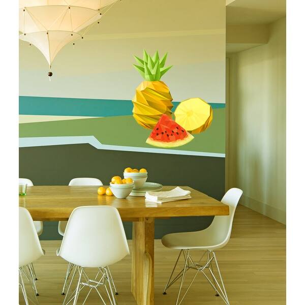 Shop Pineapple Polygonal Wall Decal Watermelon Kitchen Modern Wall Art Sticker Overstock 31864160