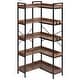preview thumbnail 1 of 47, UIMOSO Corner Bookshelf, Corner Bookcase with Heavy Duty Metal Frame & Wooden Shelves 5-Tier,65.4" Tall,L-shaped
