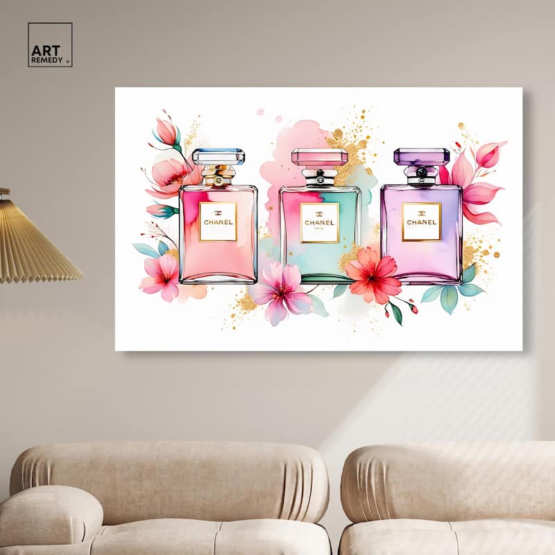 Trio of Fragrance Canvas by Art Remedy, Gallery Wrapped