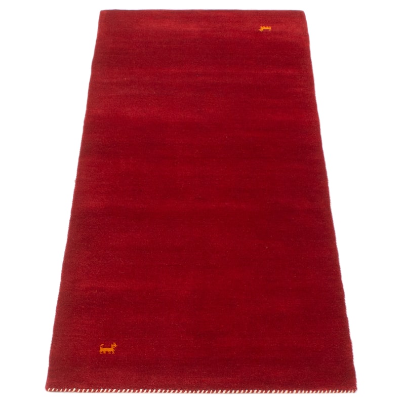 Kashkuli Gabbeh Red Rug 2'7" x 6'8" - 2'7 x 6'8