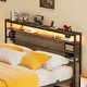 preview thumbnail 65 of 82, Headboards with Storage Shelves, Head Board with Power Outlet and LED Light for Bed Frame
