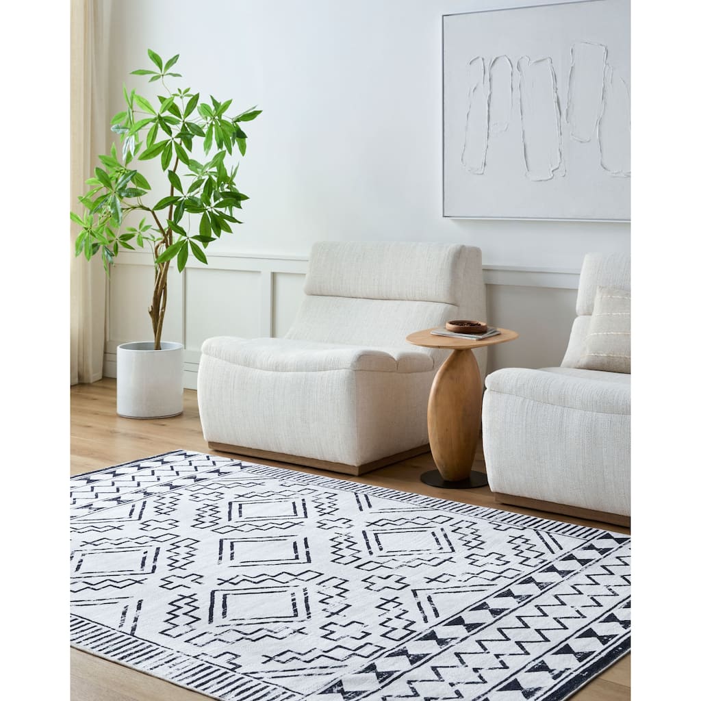 Livabliss Scandinavian Lavable Tribal Washable Area Rug