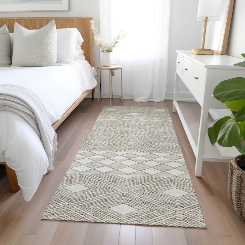 Machine Washable Indoor/ Outdoor Chantille Moroccan Boho Rug