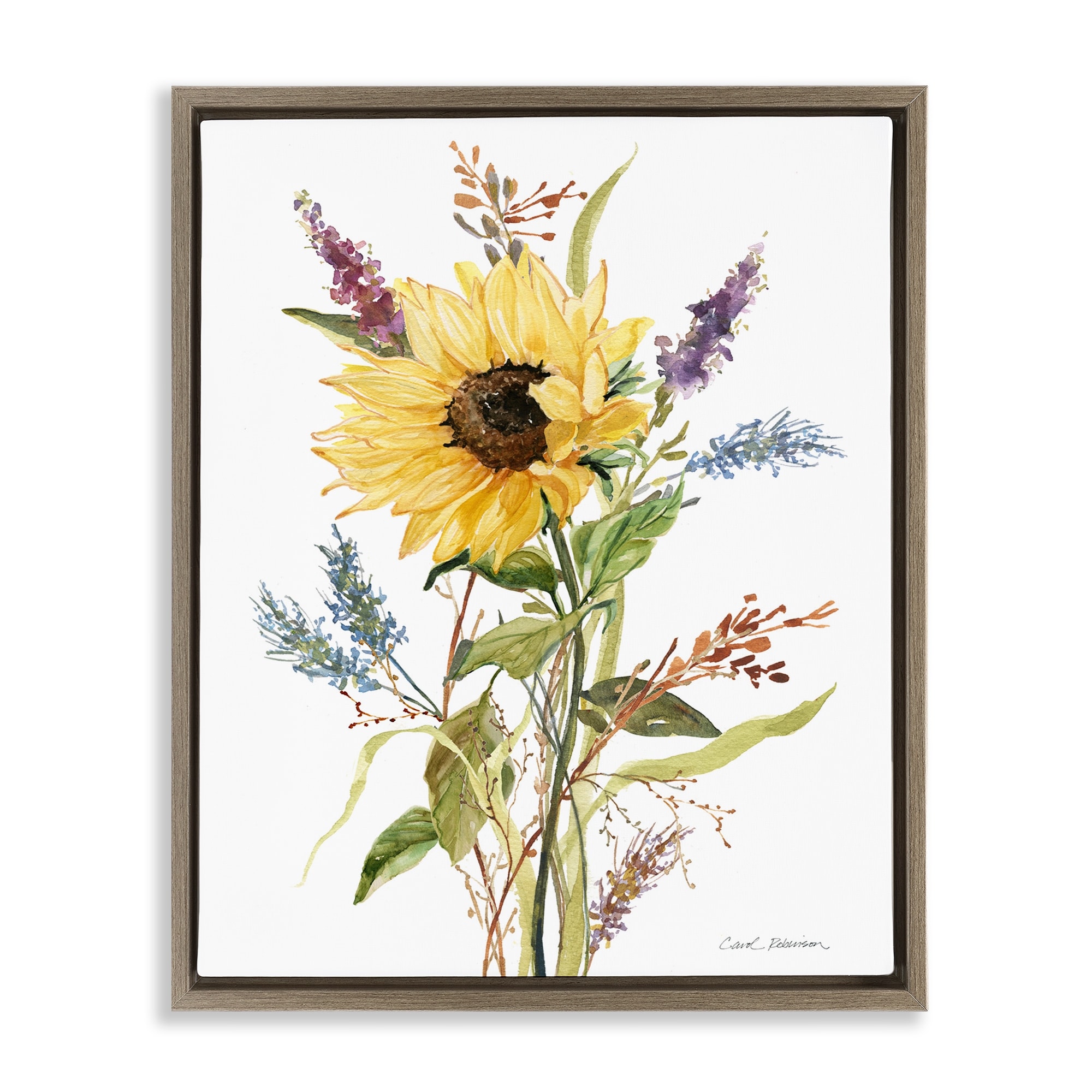 Stupell Summer Wild Flower Bundle Framed Floater Canvas Wall Art Design By Carol Robinson