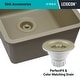 preview thumbnail 37 of 47, 16" x 18" Quartz Single Bowl Sink Drop-In/Undermount Granite Composite - 16"x18"