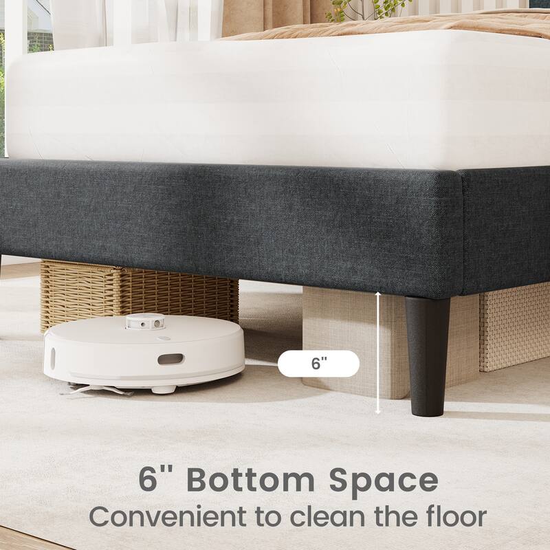 Gymax Twin / Full / Queen Size Bed Frame w/ Vertical Channel Tufted
