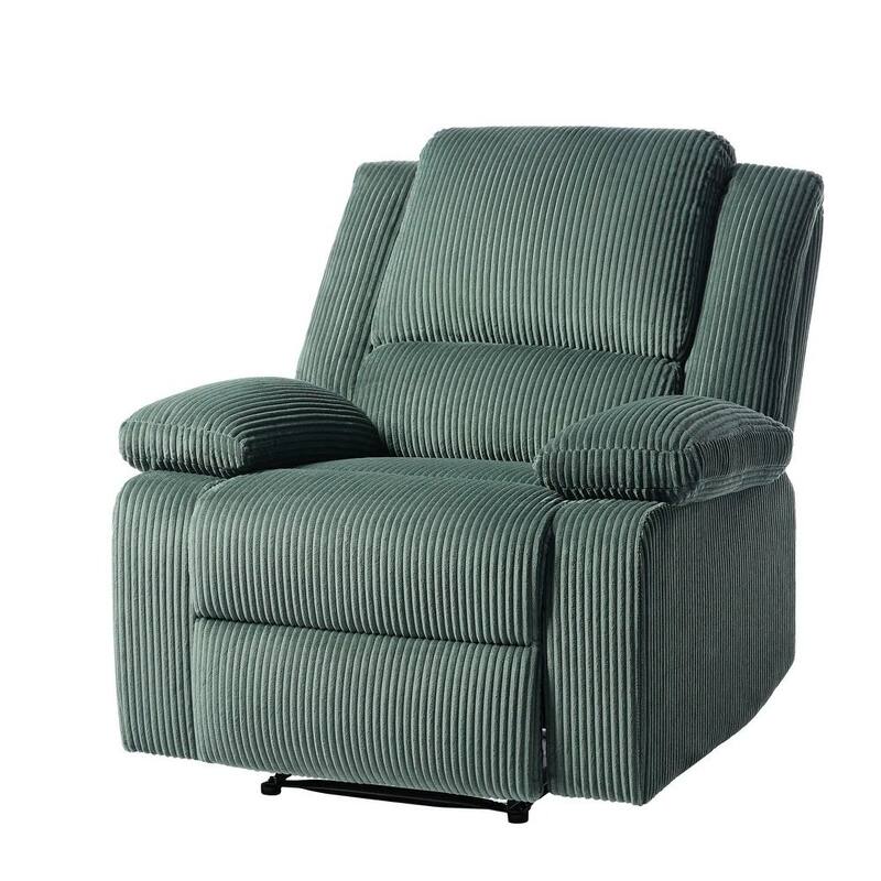 2 Piece Modern Corduroy Upholstery Push Back Manual Recliner Chair