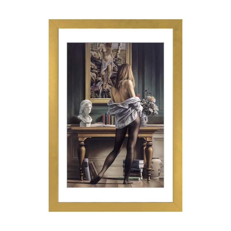 iCanvas "Life Imitating Art" by Paul Kelley - Gold - 32x24x1