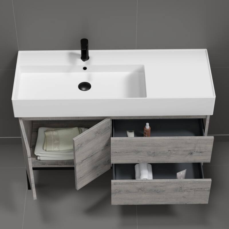 Nameeks Block-4818 Block 48" Free Standing Single Basin Vanity Set