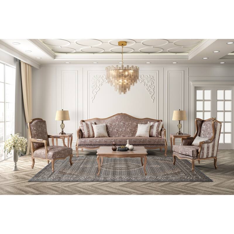 Master Collection Border Transitional Area Rug