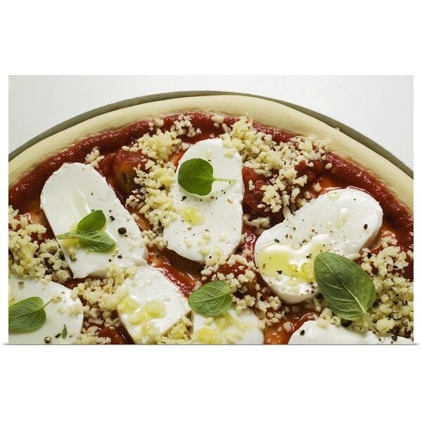 "Unbaked Mozzarella Pizza" Poster Print