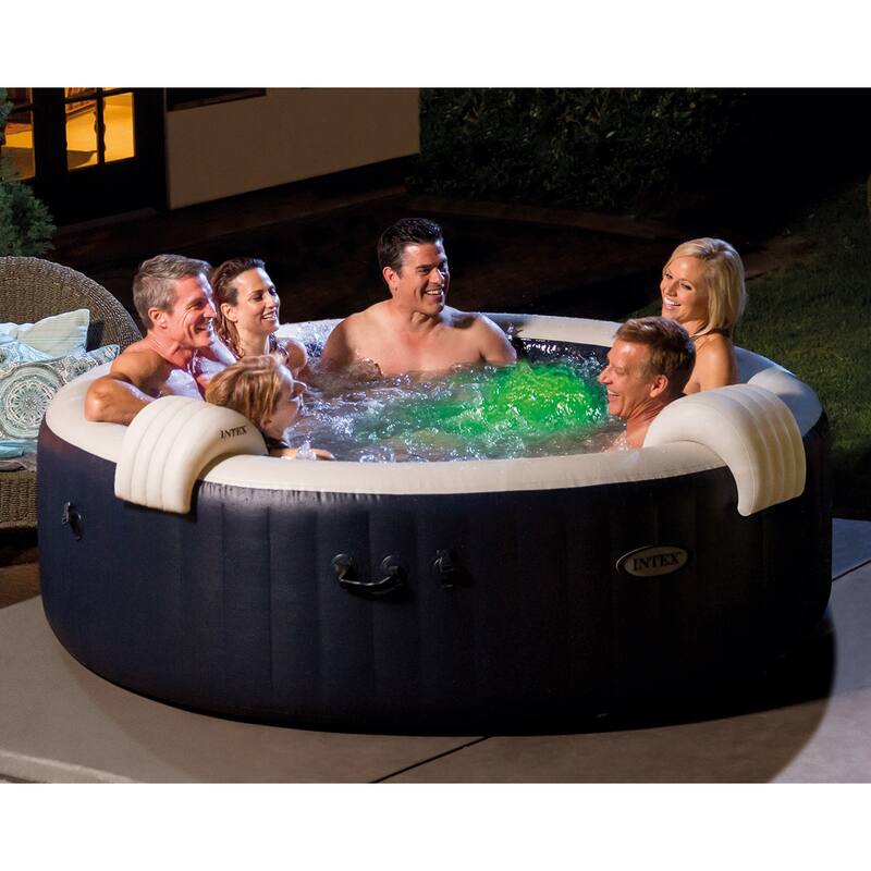 Intex 28429EP PureSpa Plus Portable 77" x 28" Inflatable Hot Tub Bubble Jet Spa