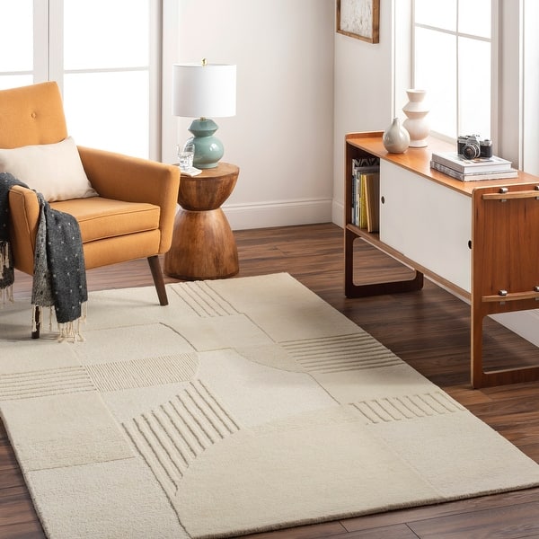 slide 2 of 5, Plaba Handmade Modern Wool Rug 2' x 3'
