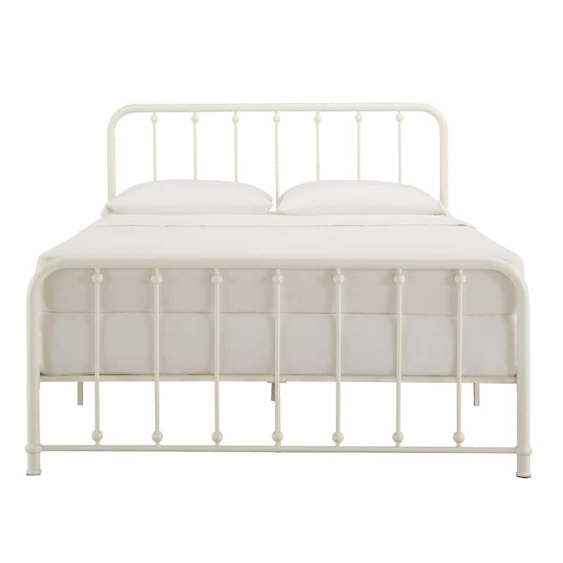 Kae Metal Bed with Beaded Headboard by iNSPIRE Q Classic