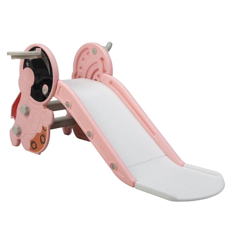 Toddler Slide for Indoor Use - Pink+White