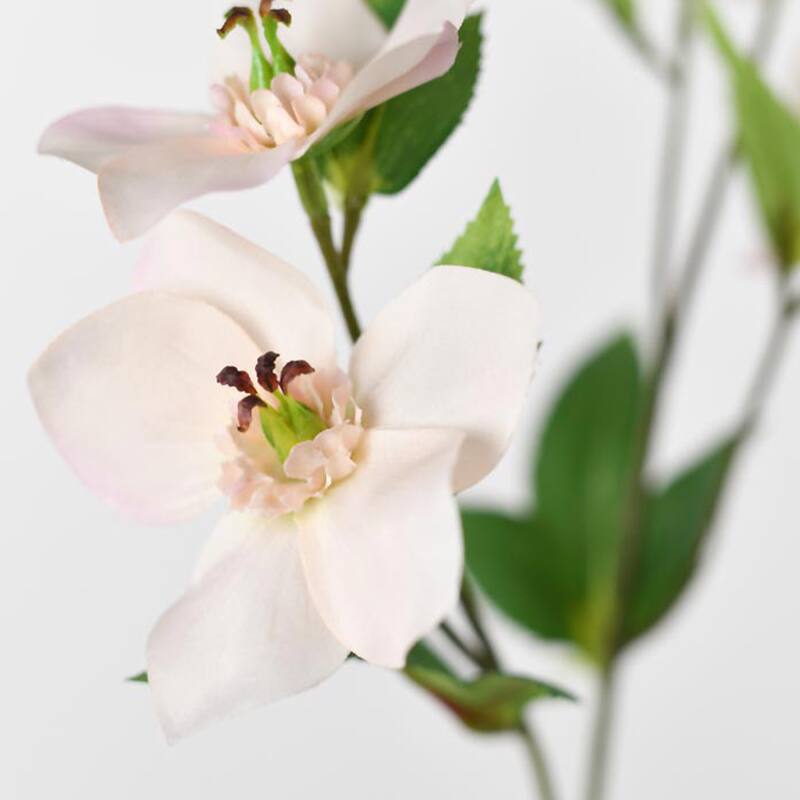 Silk Decorative Artificial Christmas Rose(Pack of 1 Branch)