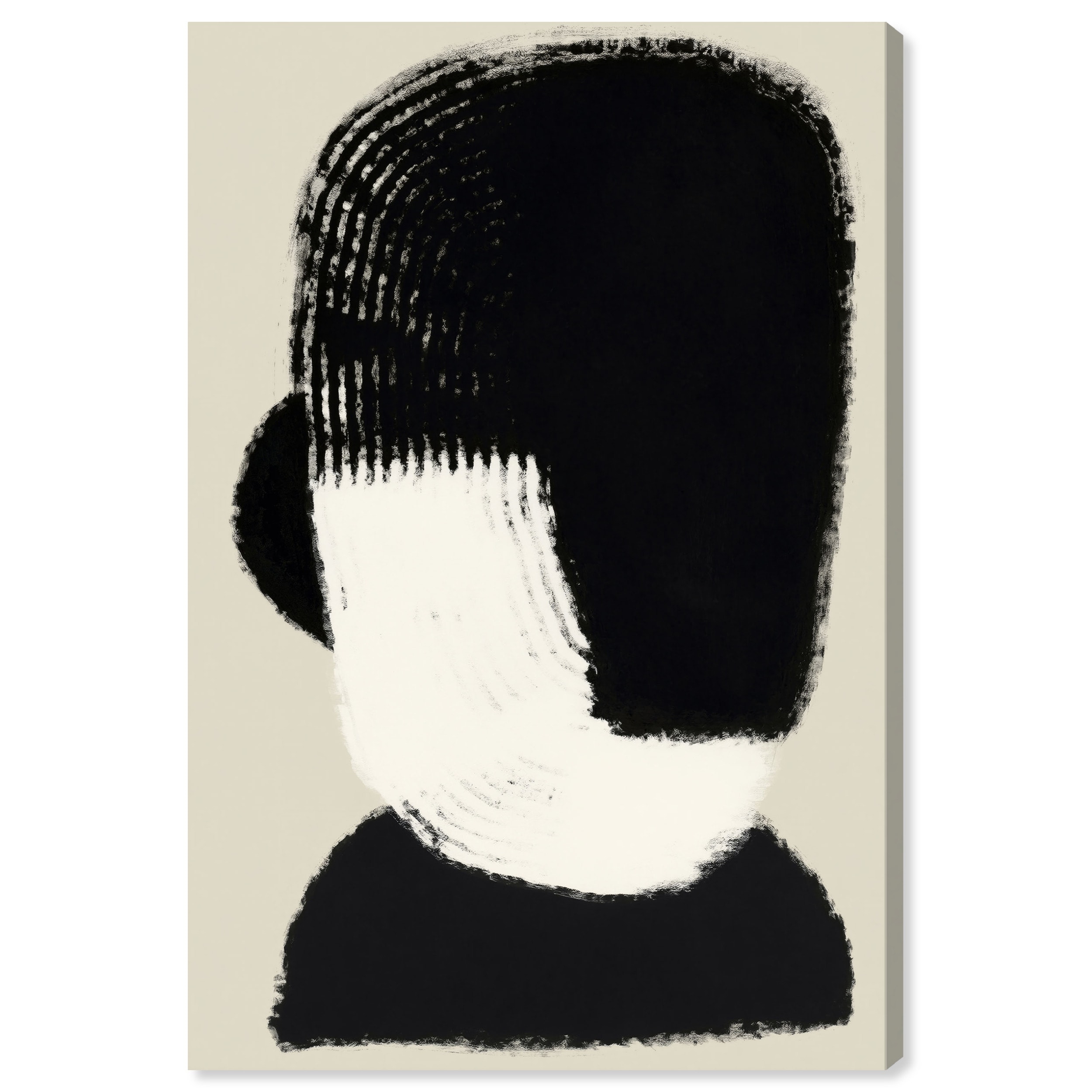 Graphite Presence Boho Minimalist Art Canvas Print by Art Remedy