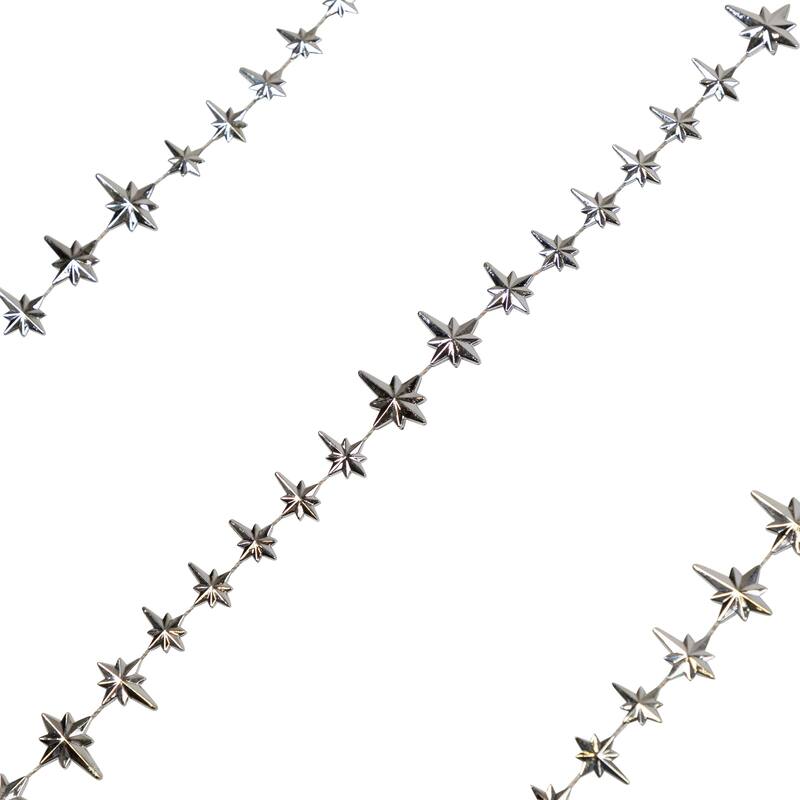 9'x1" Shiny Star of Bethlehem Beaded Artificial Christmas Garl - Unlit