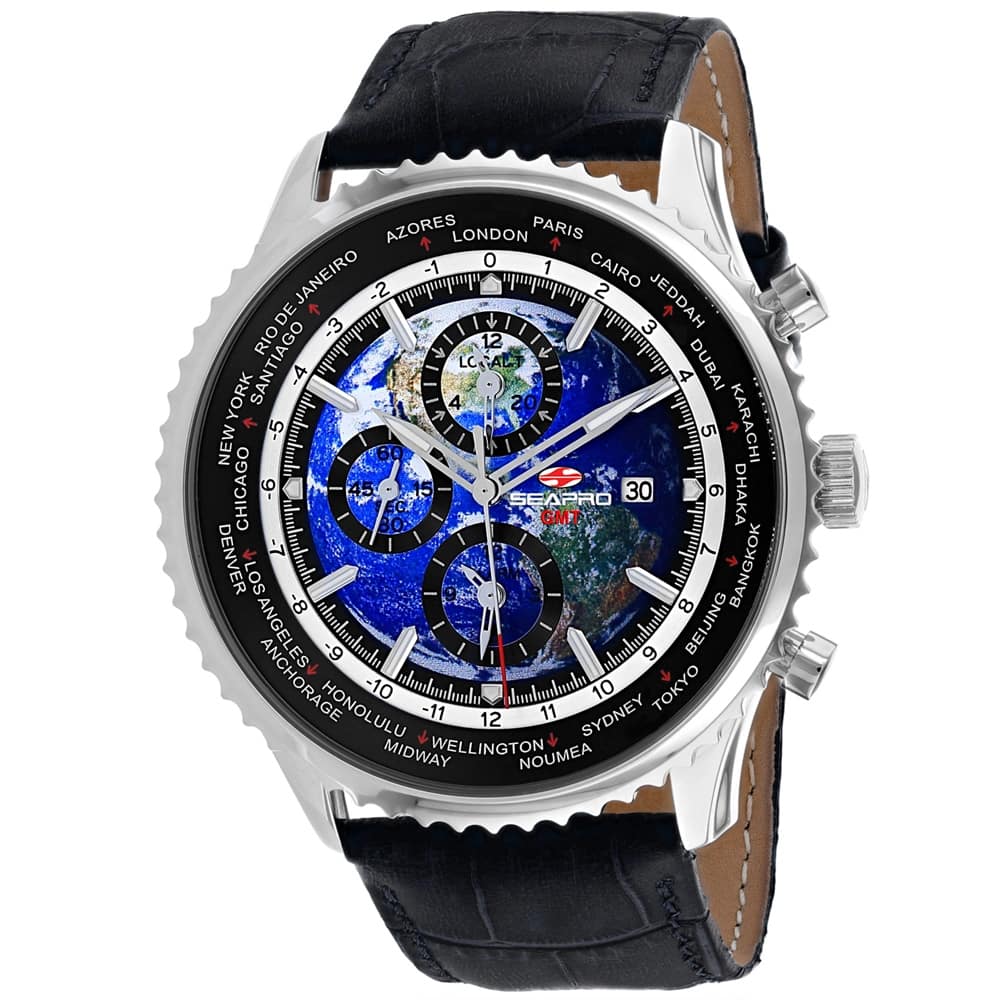Seapro Men's Meridian World Timer GMT Blue Dial Watch - SP7130 - 6 (36)