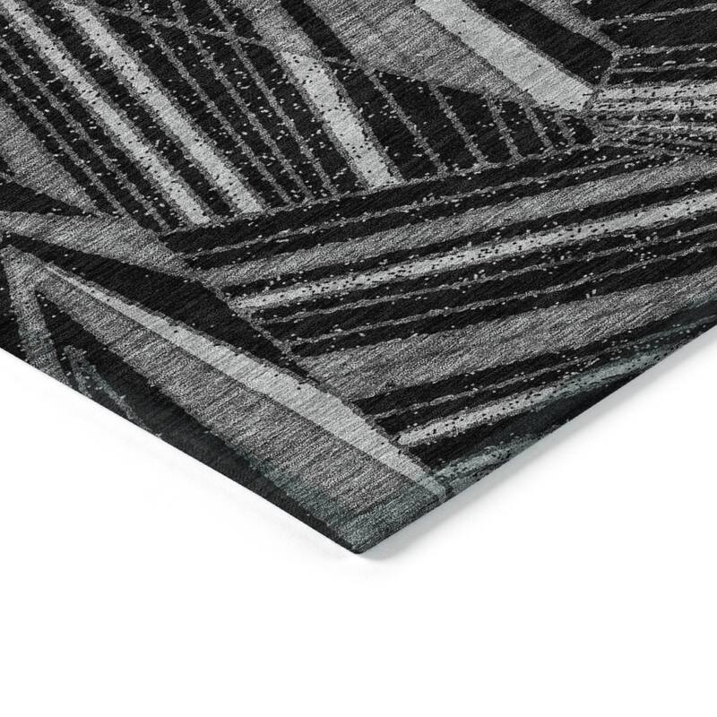 Machine Washable Indoor/ Outdoor Chantille Modern Mosaic Rug
