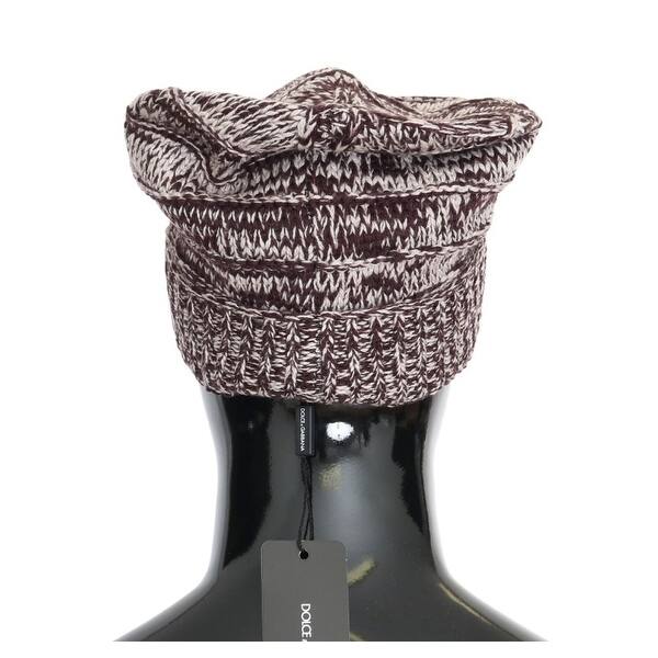 Shop Dolce Gabbana Bordeaux Wool Winter Men S Beanie One Size Overstock 26435951
