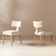 preview thumbnail 9 of 10, Louise 20" Chenille Upholstered Split Back Dining Side Chair (Set of 2)