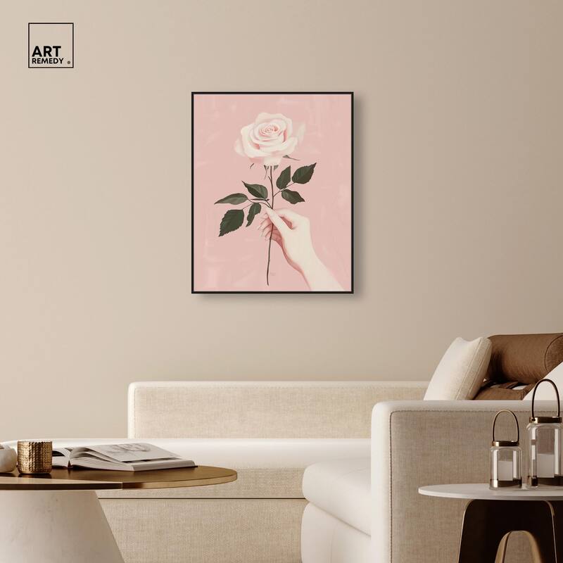 Gift of a Rose Canvas by Art Remedy