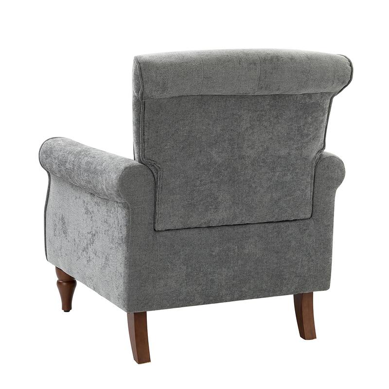 Indiges Comfy Upholstered Accent Armchair with Tufted Back Set of 2 for Bedroom Reading Office