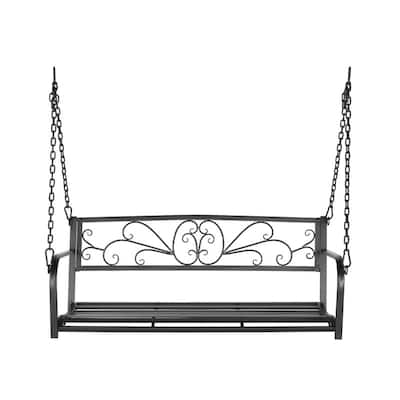 2-person Outdoor Metal Hanging Porch Swing