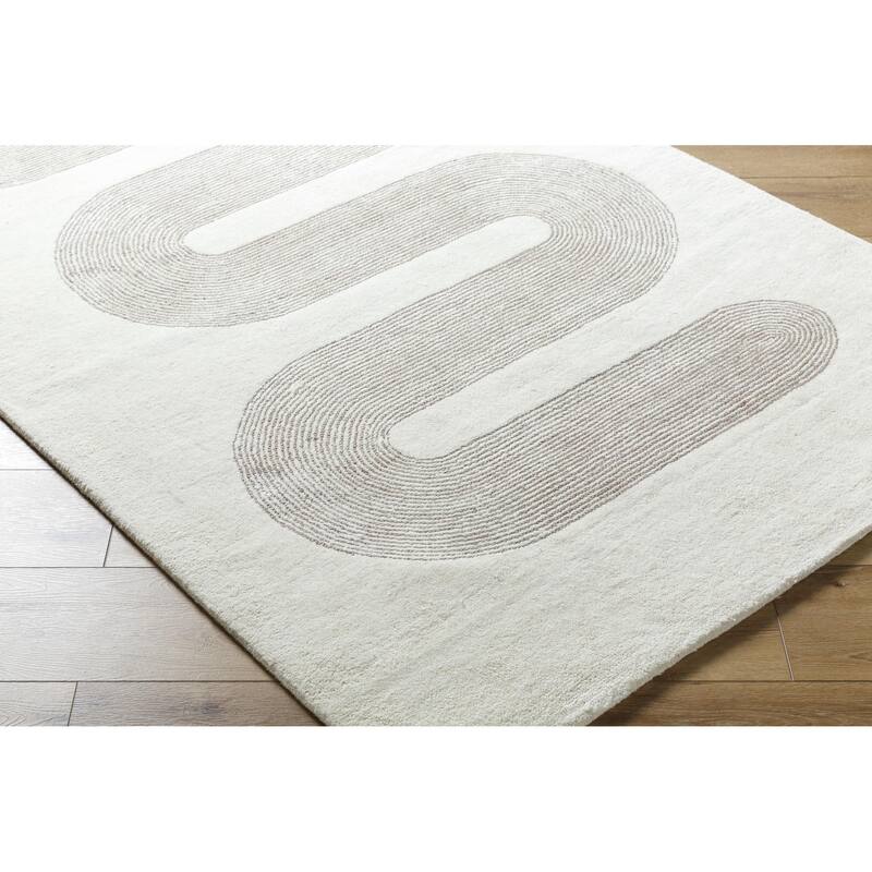 Michaela Casual Solid Color Wool Area Rug
