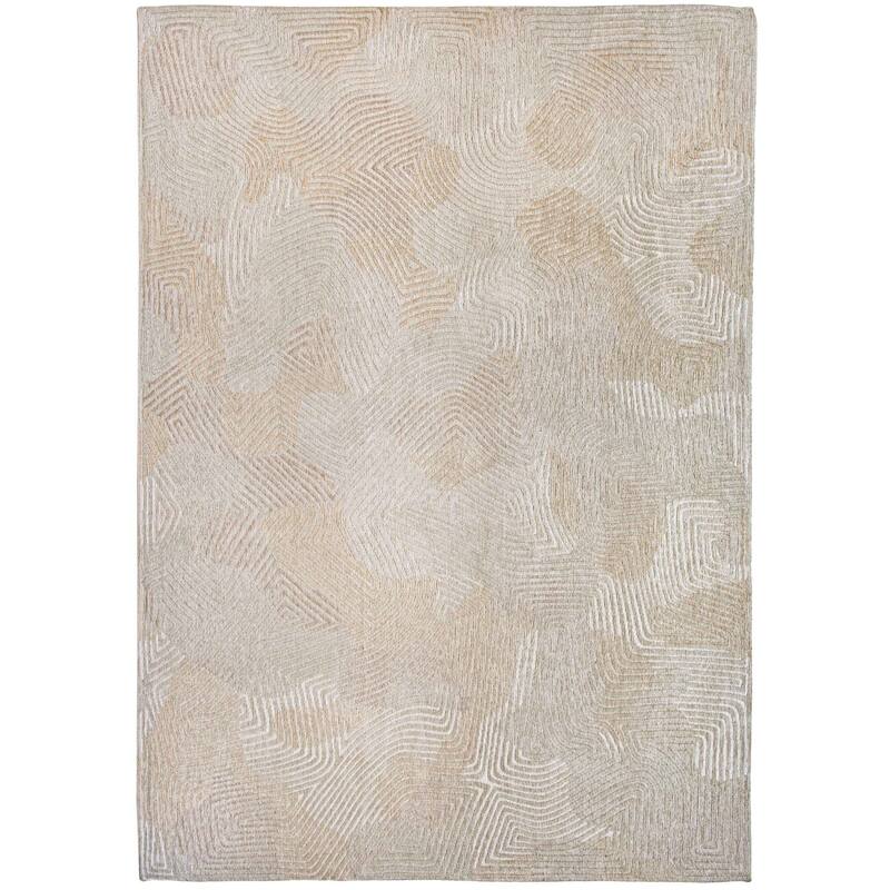Helap Geometric Abstract Modern Non Skid Woven Area Rug By HomeRoots - 48' X '48' X '0.2