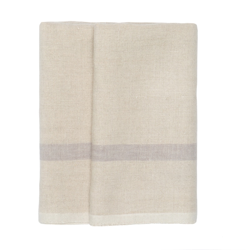 Caravan Laundered Linen Tea Towels Set of 2 - Natural and Grey