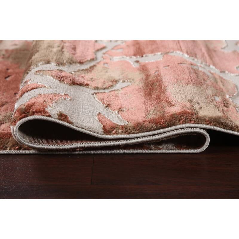 Abstract Transitional Turkish Oriental Rug Contemporary Carpet