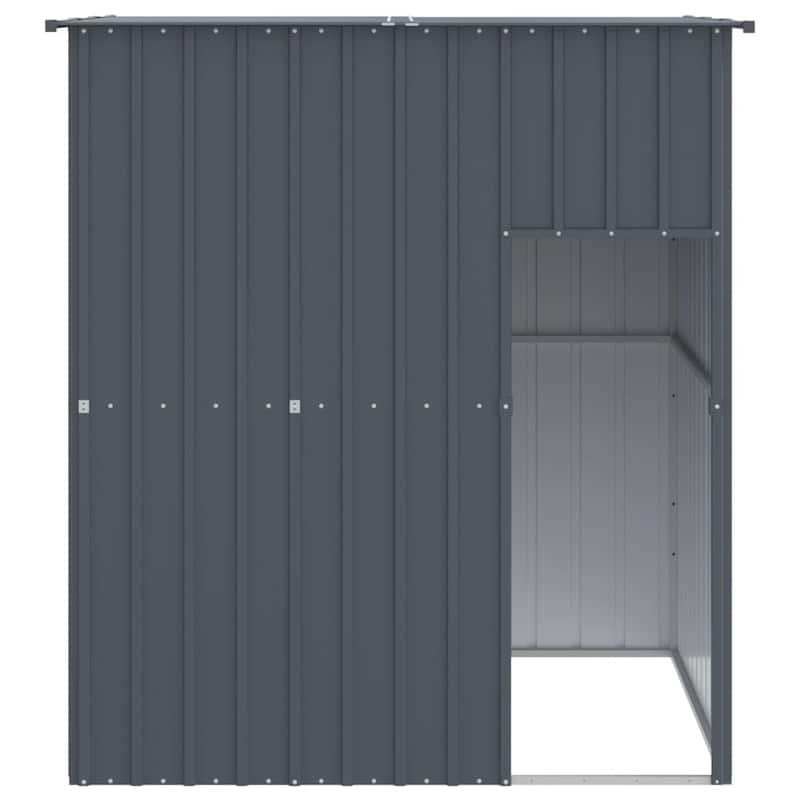vidaXL Dog House Outdoor Dog Kennel Cage Shelter with Roof Galvanized Steel