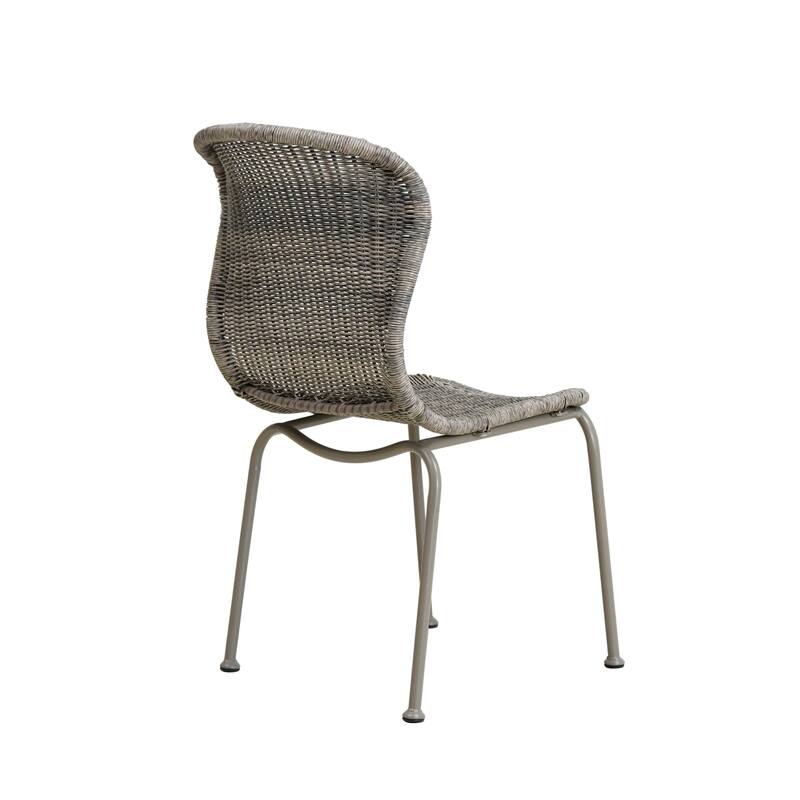 Spinnaker Outdoor Boho Wicker Dining Chair (Set of 2) by Christopher Knight Home - 20.25" W x 25.50" D x 34.75" H