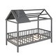 preview thumbnail 3 of 34, Twin Size Wood House Bed With Fence,Solid Construction