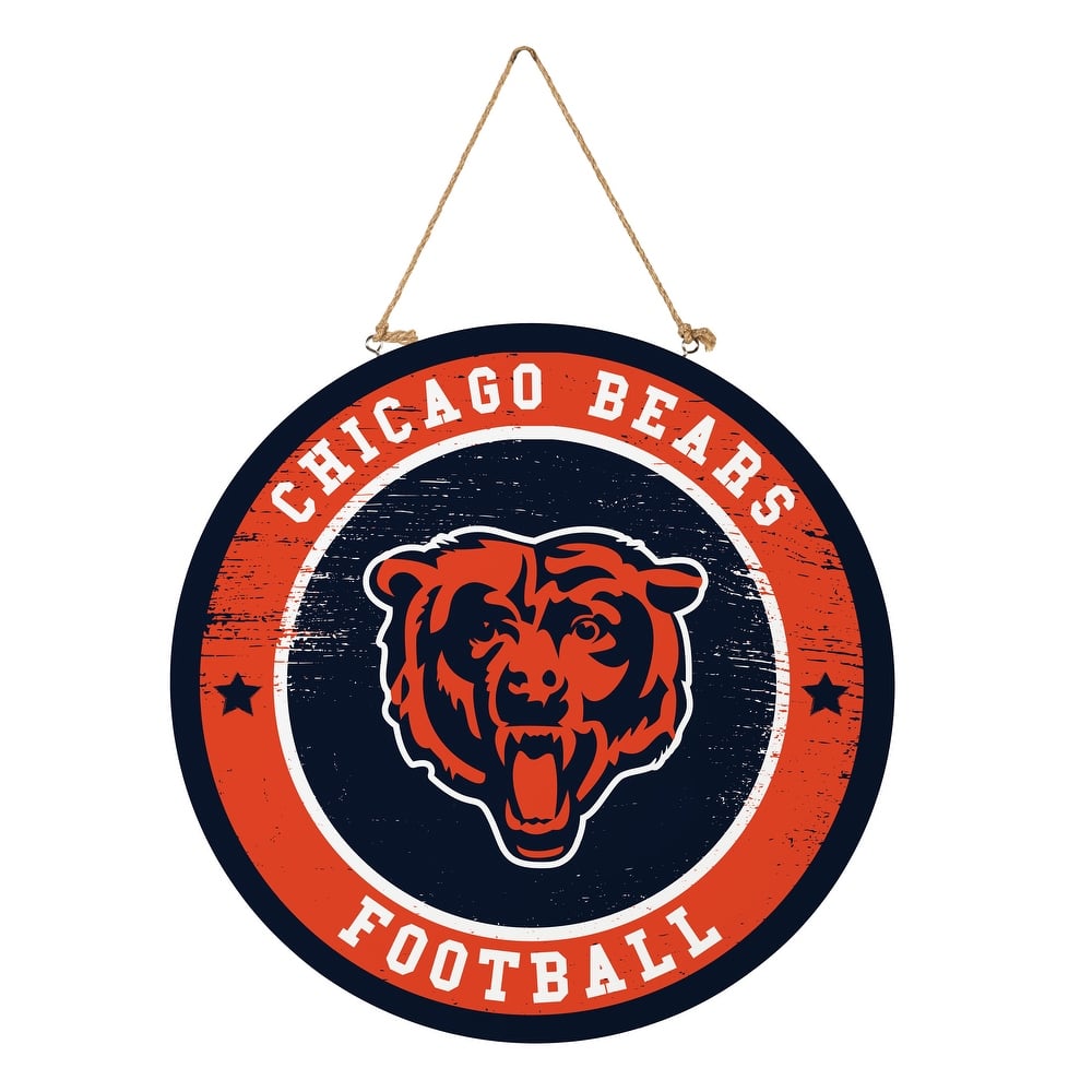 Chicago Bears Wooden Door Decor Wall Sign - Multi-Color