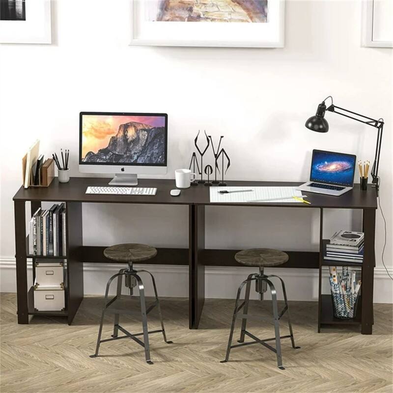 Home Office Computer Desk with Shelves