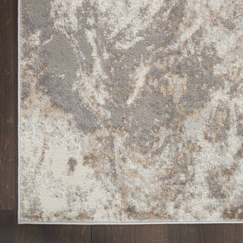 Power Loomed Abstract Modern Non Skid Low Pile Area Rug - 144' X '108' X '0.25