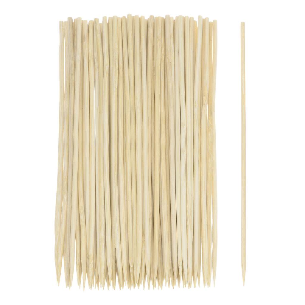 450pcs Bamboo Skewers Sticks 8 Inch 2.5mm Dia Natural Wooden Cocktail Picks - 8"