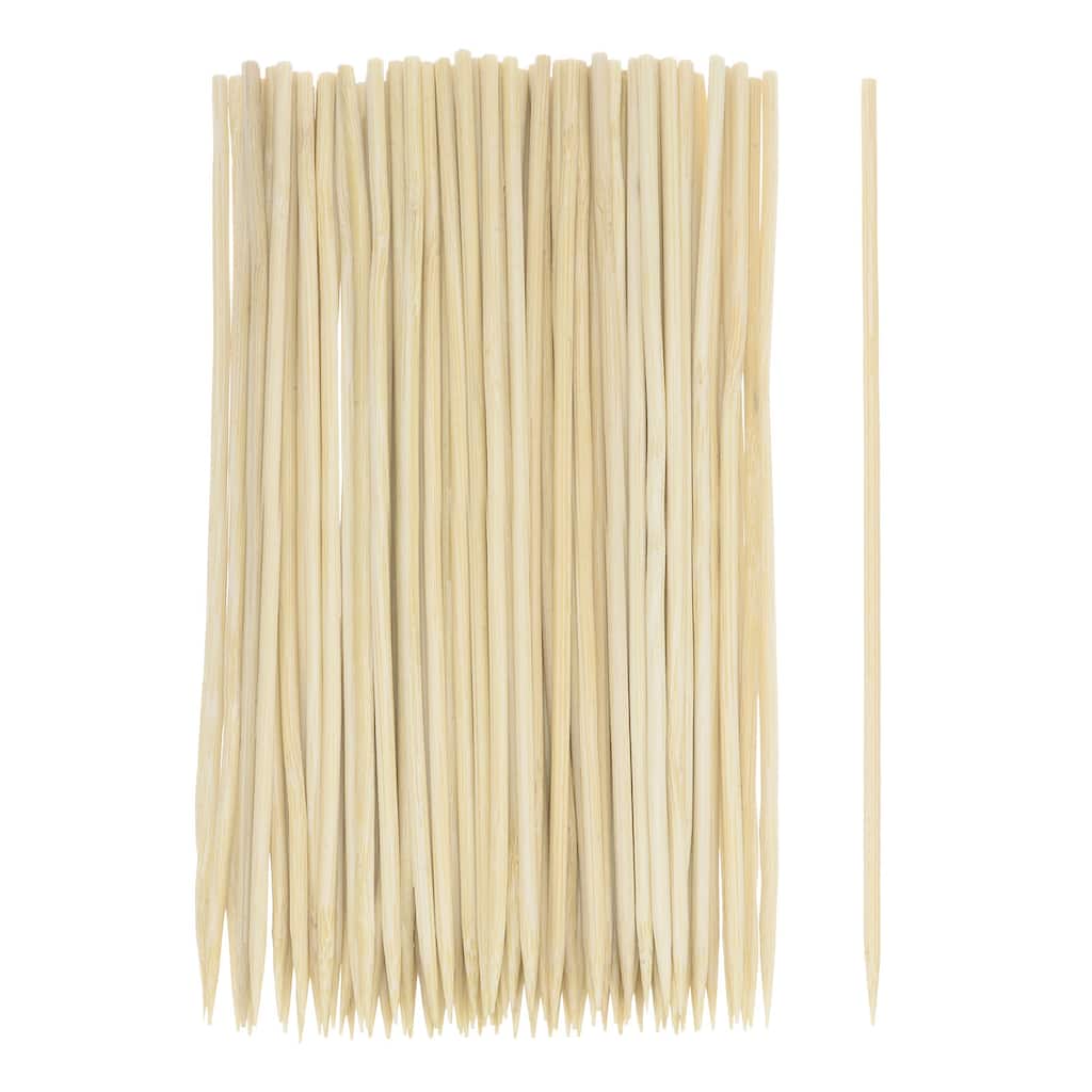 450pcs Bamboo Skewers Sticks 8 Inch 3mm Dia Natural Wooden Cocktail Picks - 8"