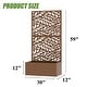preview thumbnail 60 of 103, 72 in Metal Movable Planter Box with Trellis Privacy Screen Lockable Wheels