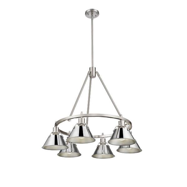 slide 1 of 1, Orwell 6-Light Chandelier in Pewter with Chrome - Silver
