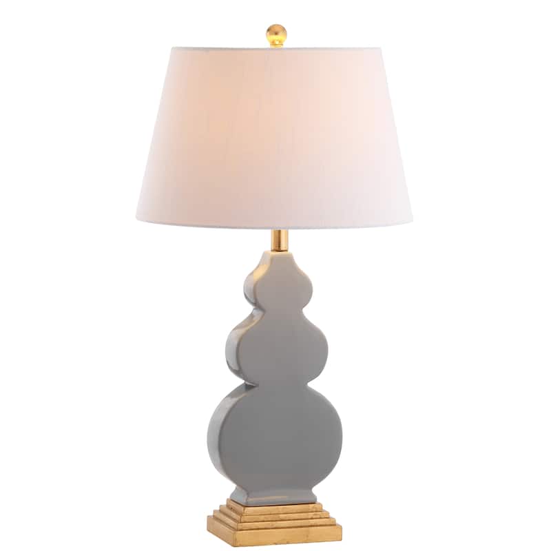 Carter 29" Ceramic/Resin LED Table Lamp, Navy/Gold by JONATHAN Y