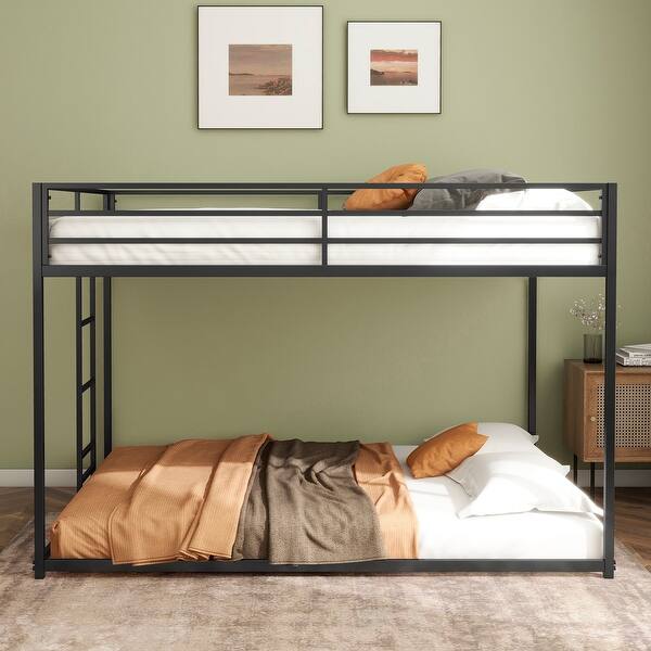 slide 2 of 9, Full over Full Bunk Black Black - Twin