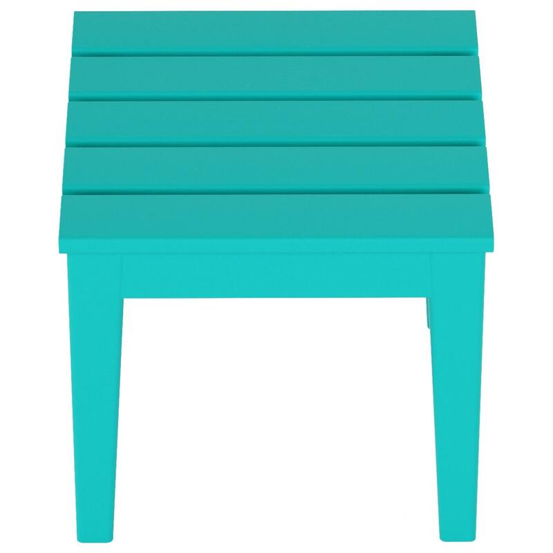 Shoreside HDPE Eco-Friendly All Weather Square Modern 18" Side Table