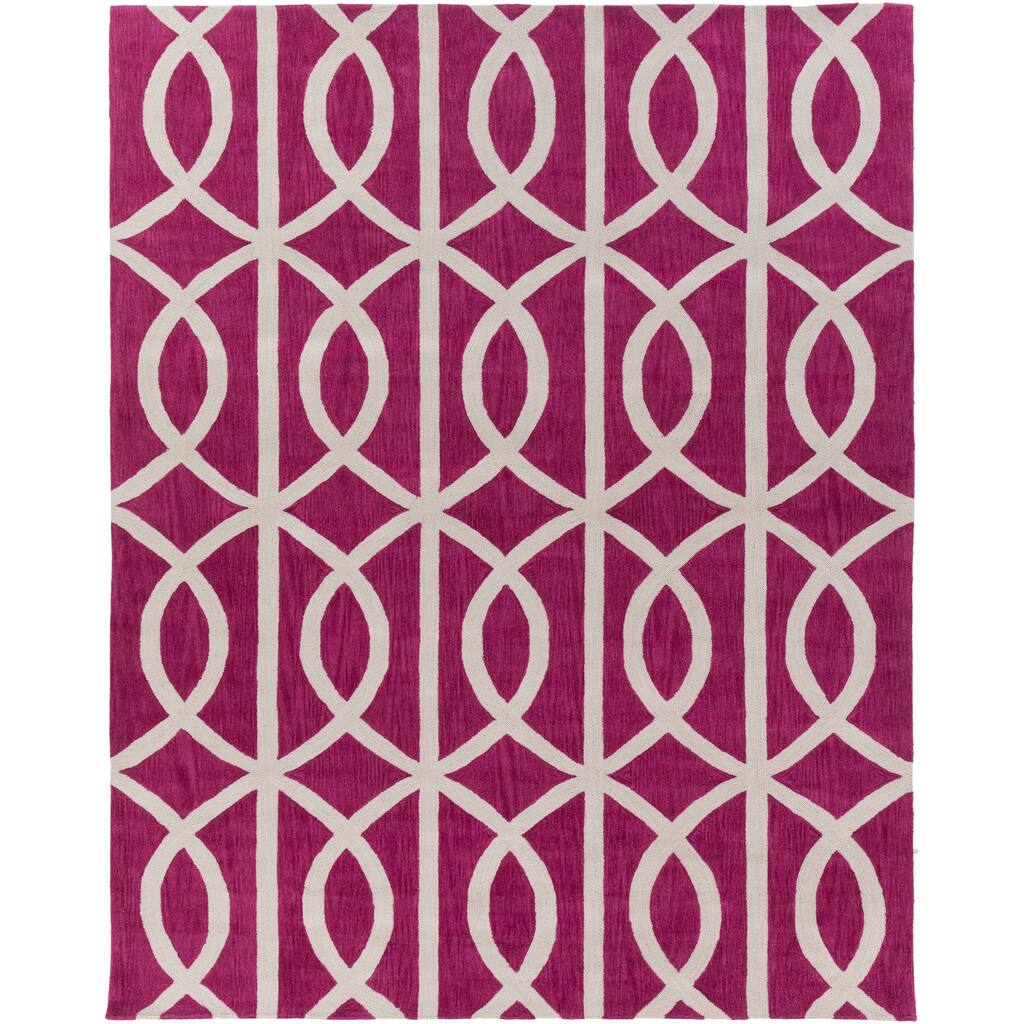 Hand-Tufted Dover Crosshatched Area Rug - 7'6" x 9'6"