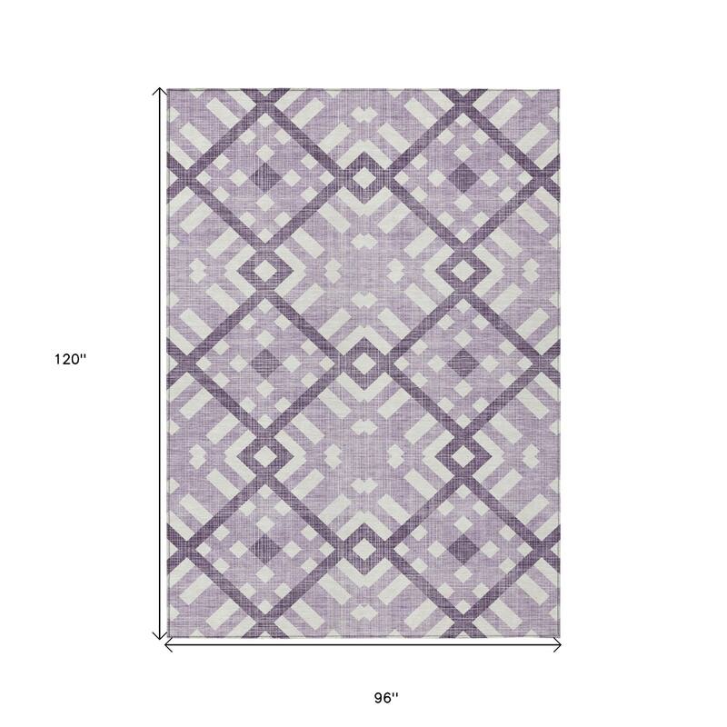 HomeRoots Geometric Transitional Rectangle Outdoor Rug