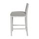 preview thumbnail 8 of 13, Hillsdale Furniture Fowler Upholstered Wood Stool, Sea White