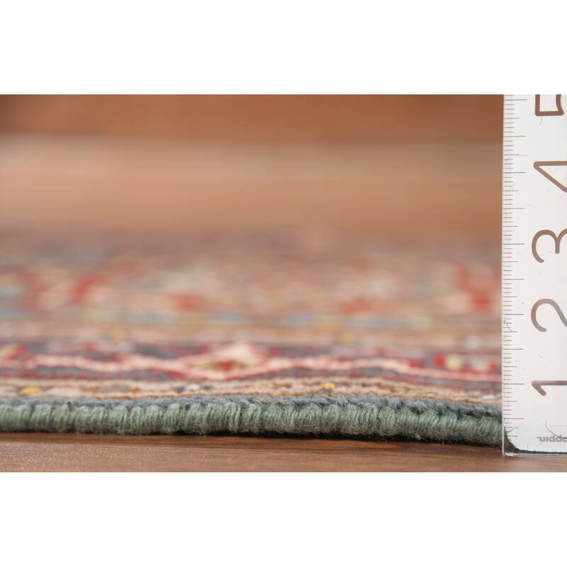 Geometric Heriz Serapi Rug Hand-Knotted Wool Carpet - 3'0"x 5'0"